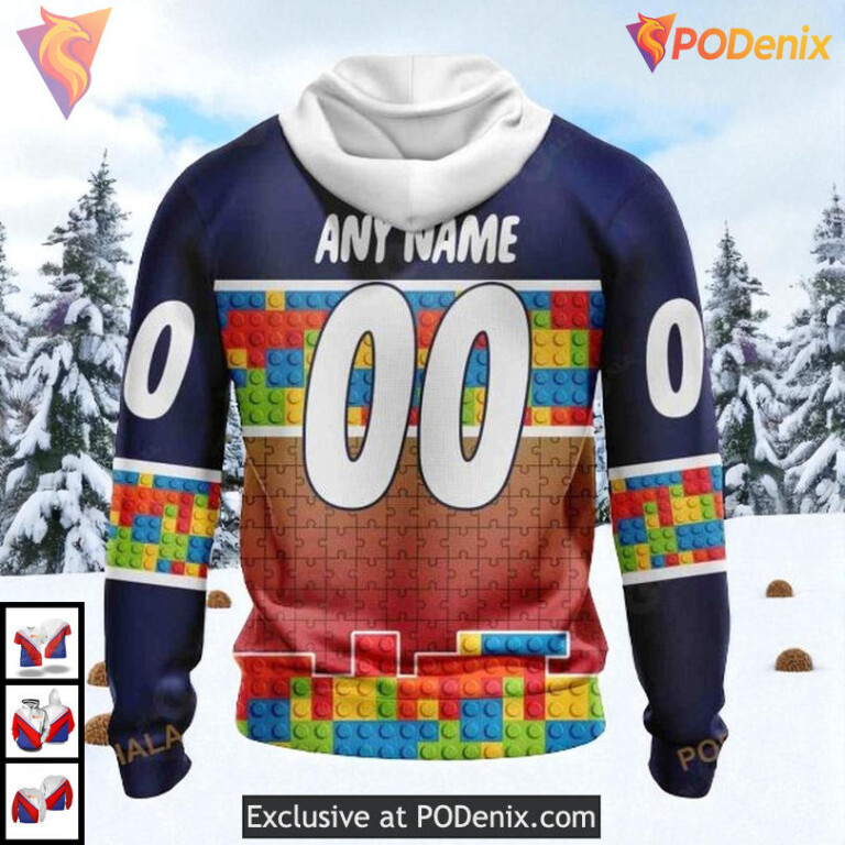 Puzzle Game Gradient Artwork Custom Florida Panthers Hoodie 3D NHL Design - 1