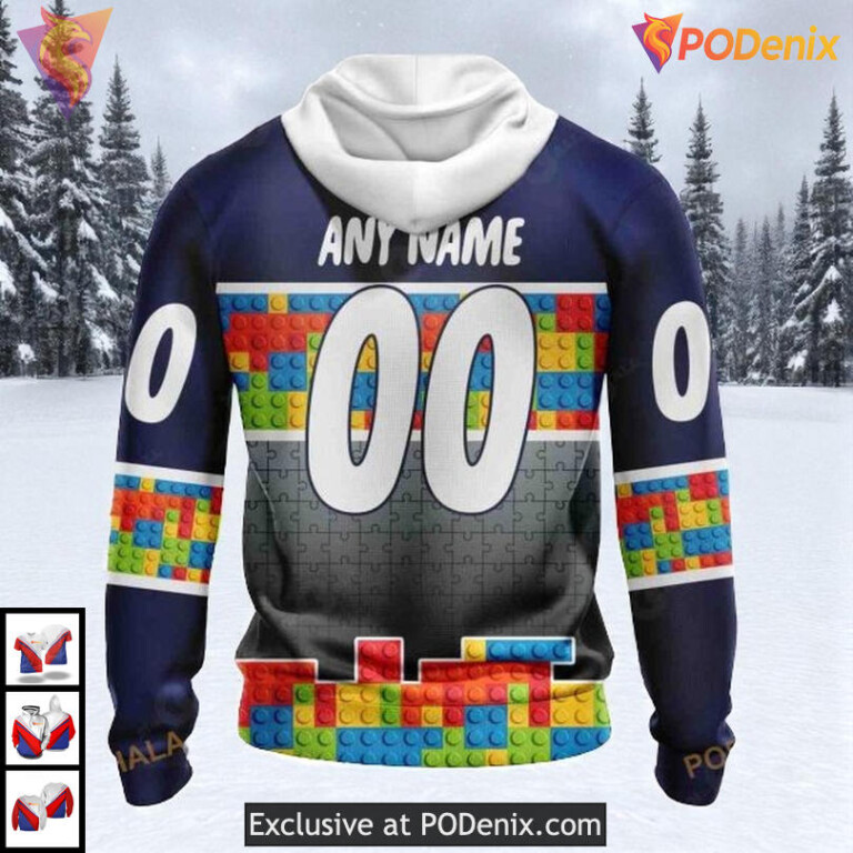 Puzzle Game Gradient Colors Custom Los Angeles Kings Hoodie NHL 3D - 1