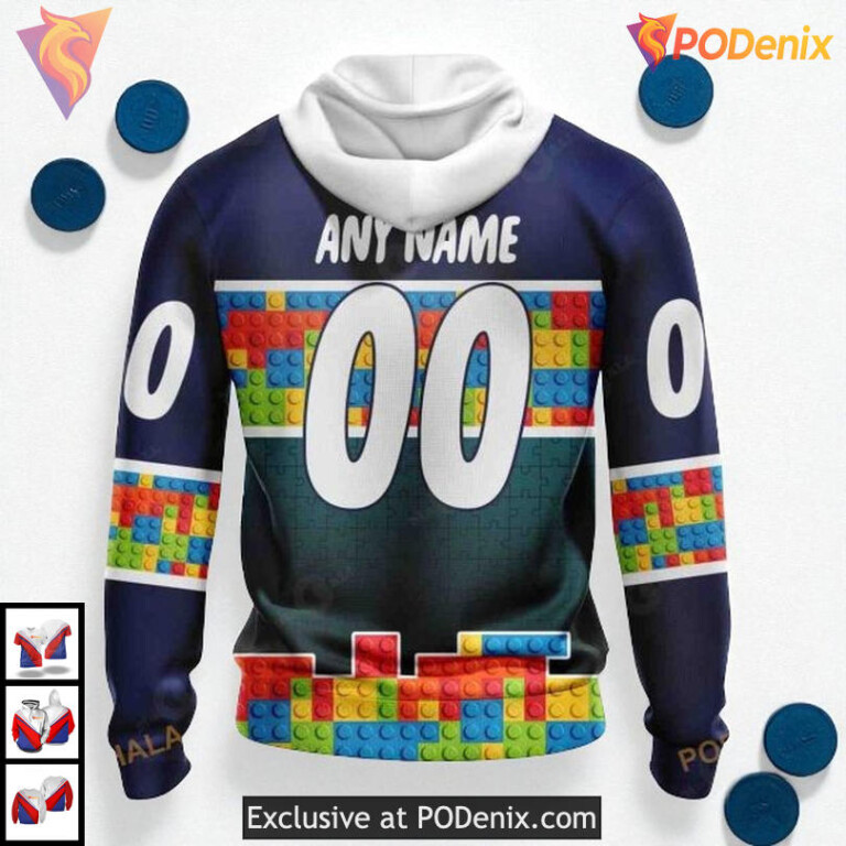 Puzzle Game Gradient Design Custom San Jose Sharks Personalized 3D Hoodie - 1