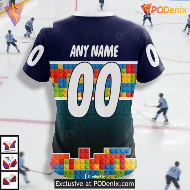 Puzzle Game Gradient Design Custom San Jose Sharks Personalized 3D Hoodie - 3