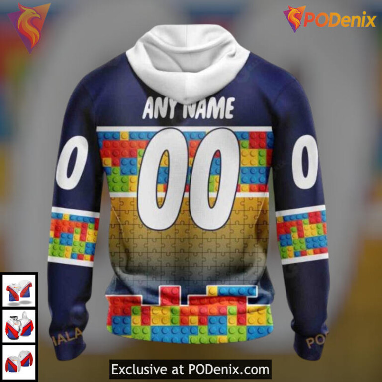 Puzzle Game Gradient Full Color Concept NHL Buffalo Sabres Womens Hoodie 3D - 1