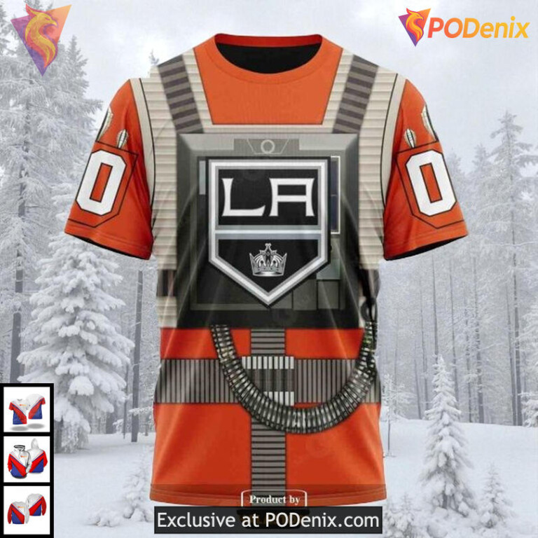 Rebel Pilot Star Wars Costume Custom Los Angeles Kings All Over Print Hoodie - 2