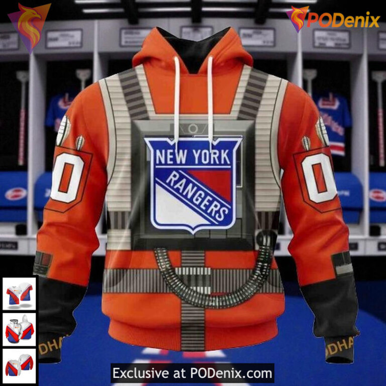 Rebel Pilot Star Wars Costume Custom New York Rangers Winter Hoodie 3D