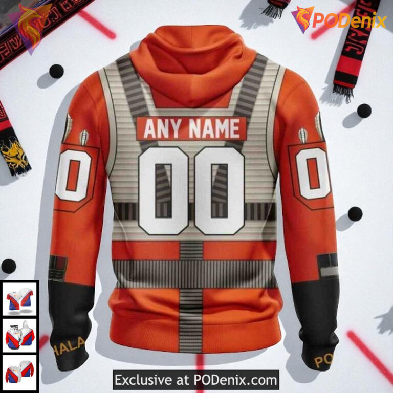 Rebel Pilot Star Wars Costume Custom New York Rangers Winter Hoodie 3D - 1