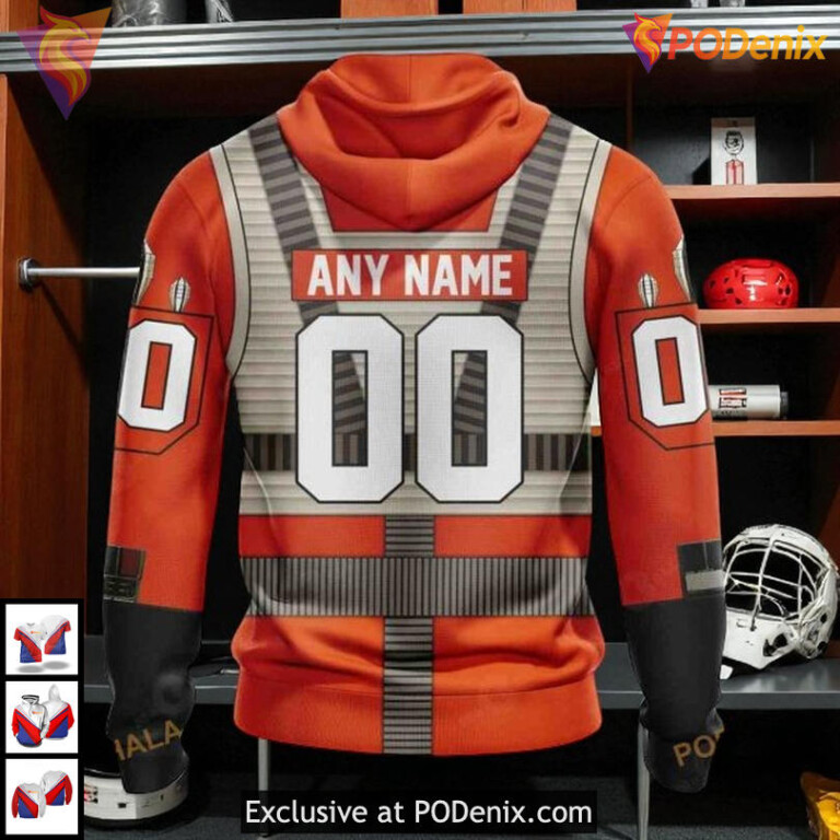 Rebel Pilot Star Wars Costume Custom San Jose Sharks Graphic Hoodie NHL 3D - 1