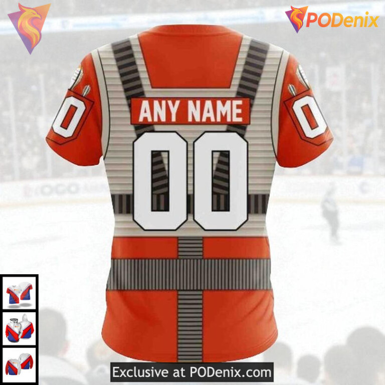 Rebel Pilot Star Wars Costume Custom San Jose Sharks Mens Hoodie NHL 3D - 2