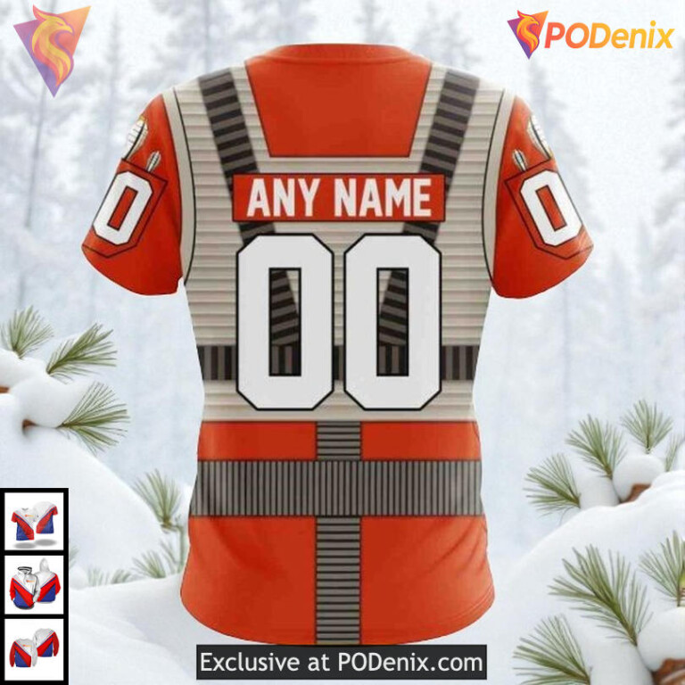 Rebel Pilot Star Wars Costume Custom Vintage Los Angeles Kings Hoodie NHL 3D - 3
