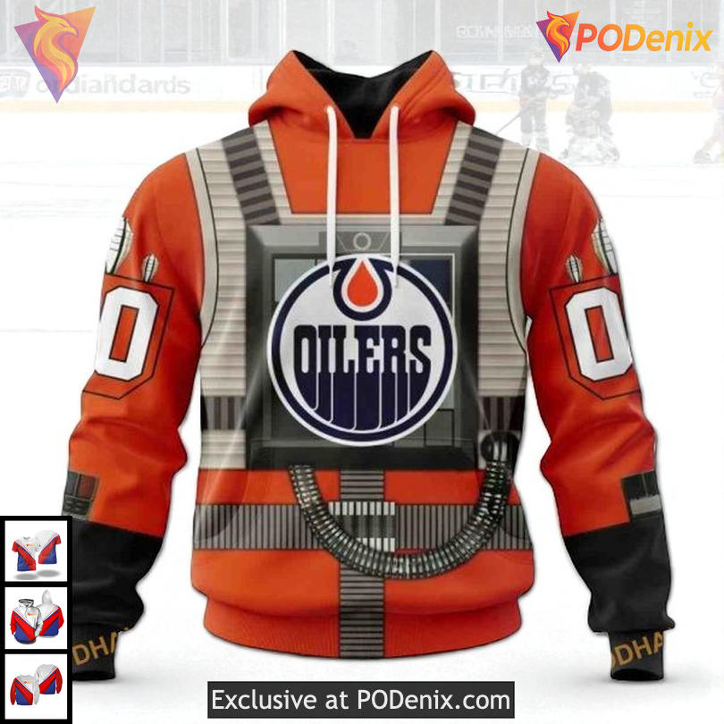 Rebel Pilot Star Wars Edition NHL Edmonton Oilers Graphic Hoodie 3D