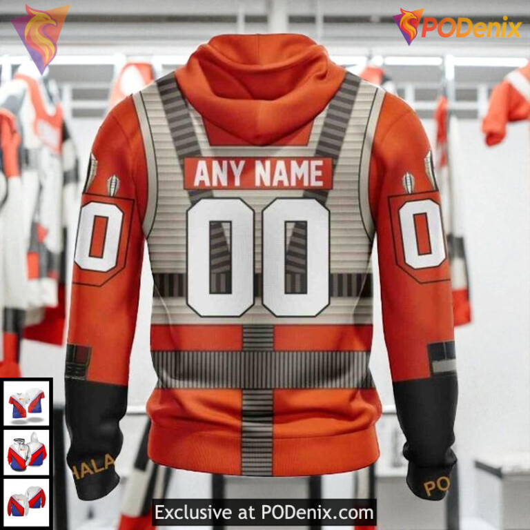 Rebel Pilot Star Wars Edition NHL Edmonton Oilers Graphic Hoodie 3D - 1