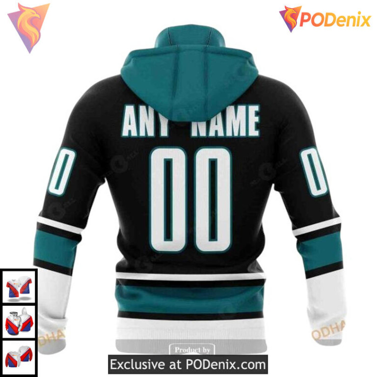 Retro Concepts Inspired Custom San Jose Sharks Unisex Hoodie NHL 3D - 1