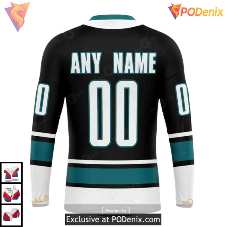 Retro Concepts Inspired Custom San Jose Sharks Unisex Hoodie NHL 3D - 3
