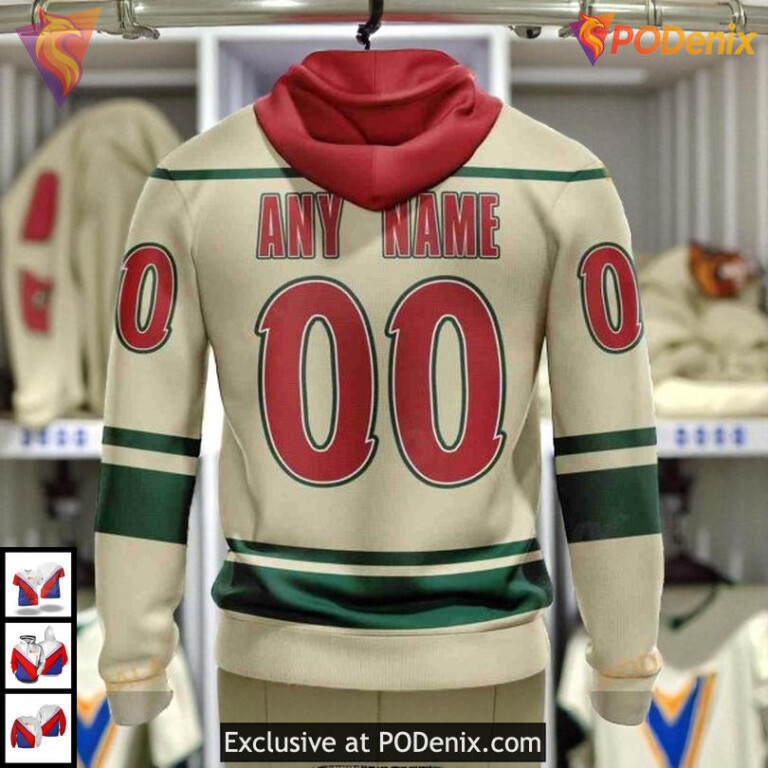 Retro Concepts Inspired NHL Minnesota Wild Zip Up Hoodie Custom 3D - 2