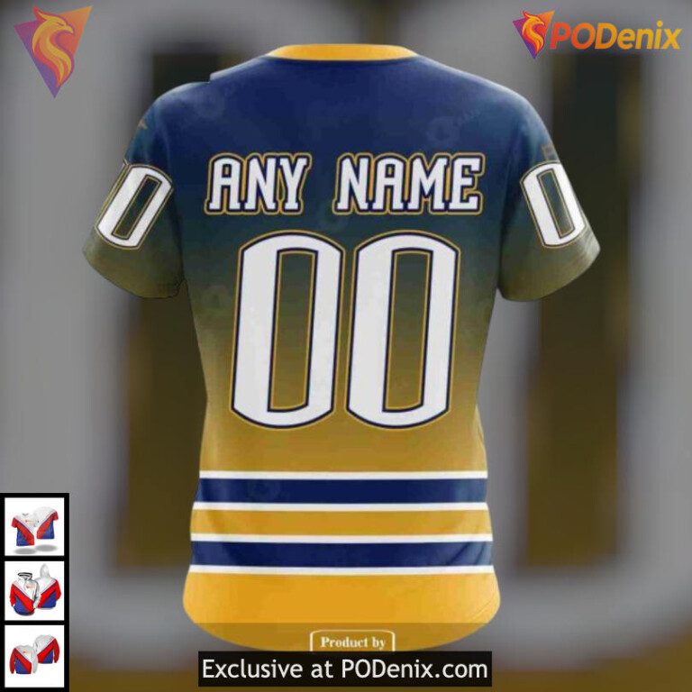 Retro Gradient Color Concept NHL Buffalo Sabres Christmas Hoodie 3D - 4