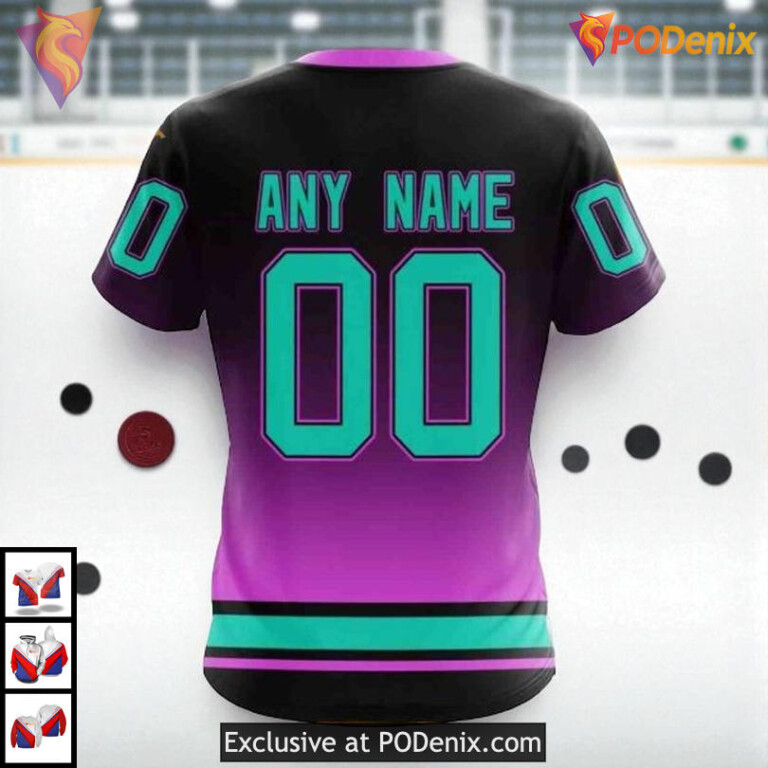 Retro Gradient Color Design Custom Florida Panthers Unisex Hoodie NHL 3D - 3