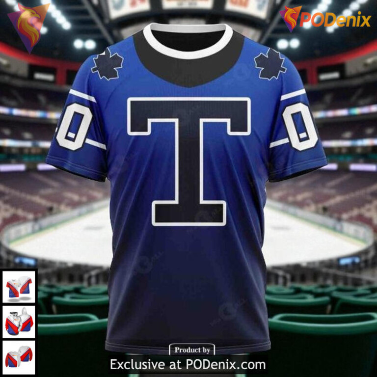 Retro Gradient Design Christmas Toronto Maple Leafs Hoodie, Custom NHL 3D Shirt - 2