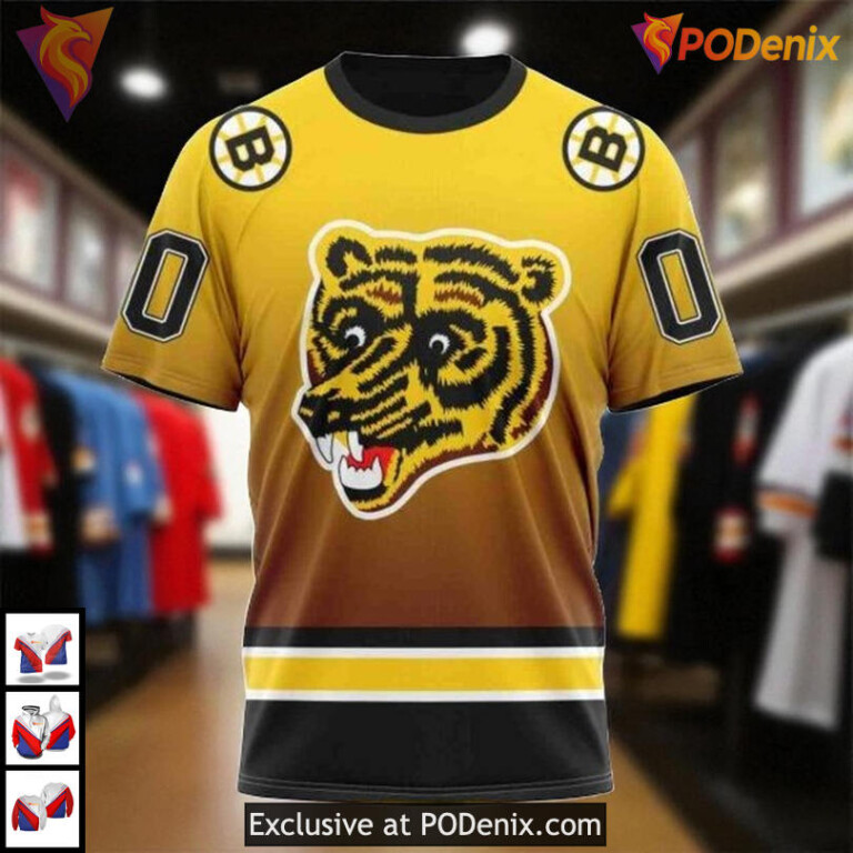Retro Gradient NHL Boston Bruins Hoodie 3D Stylish Personalized Edition - 2