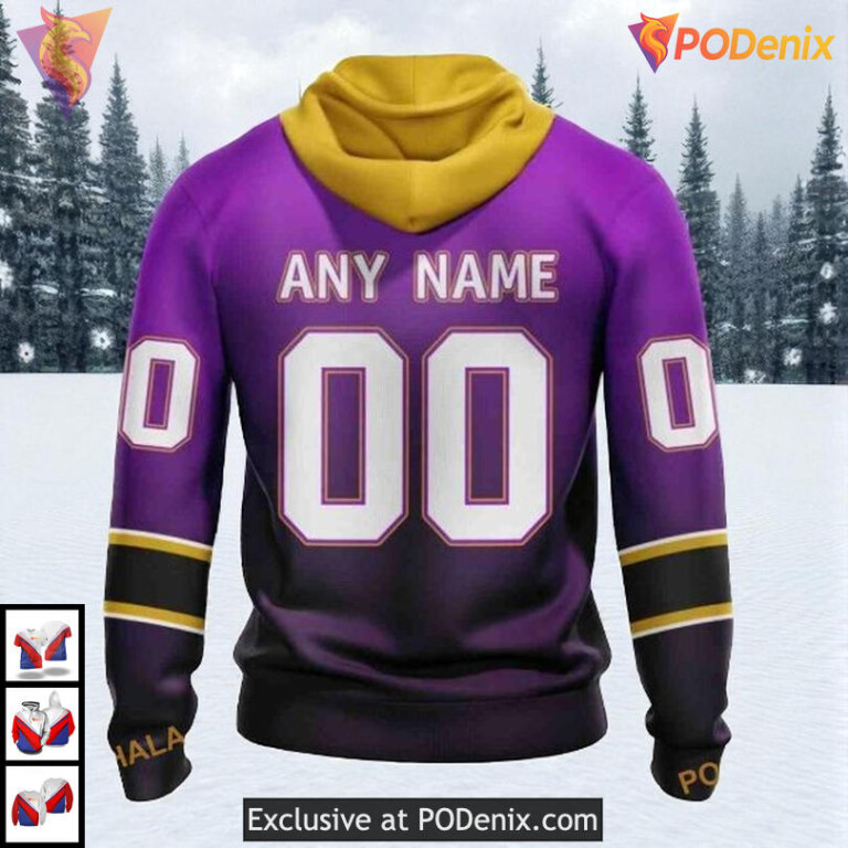 Retro Gradient Personalized Edition Custom Los Angeles Kings Holiday Hoodie NHL 3D - 1