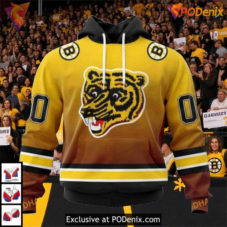 Retro Gradient Special NHL Boston Bruins Hoodie 3D Unique Fan Apparel