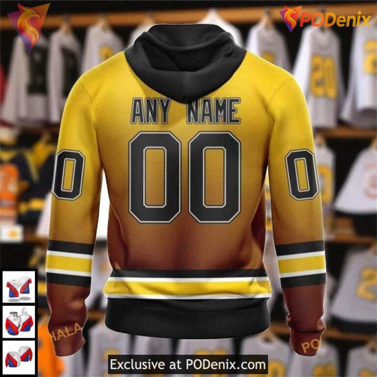 Retro Gradient Special NHL Boston Bruins Hoodie 3D Unique Fan Apparel - 1
