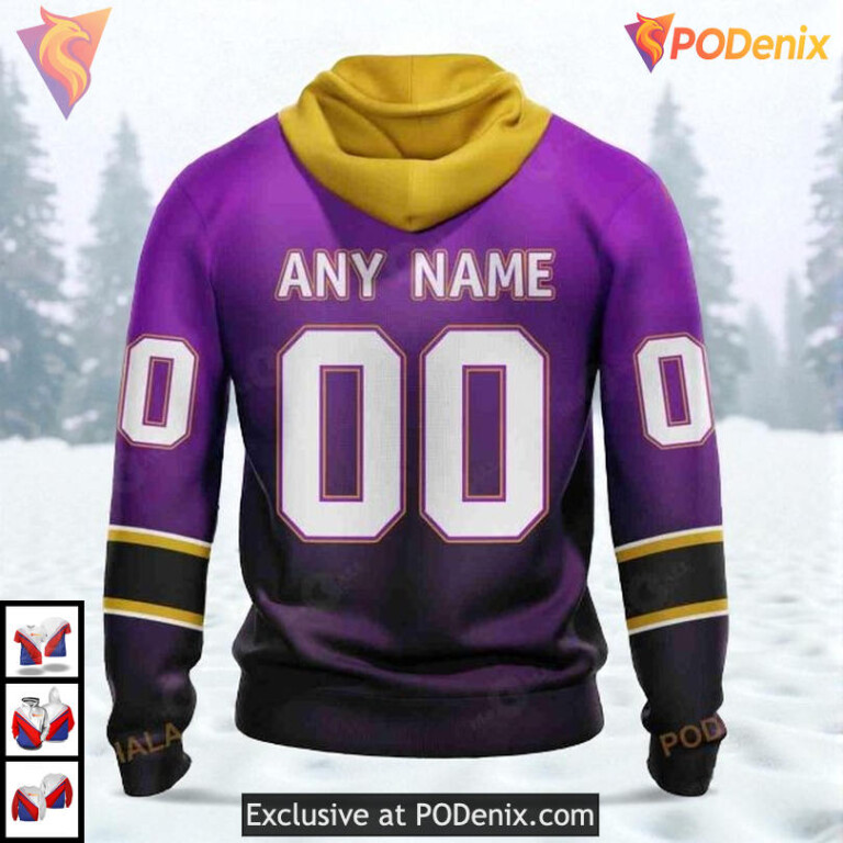 Retro Gradient Style Sweatshirt Custom Los Angeles Kings Hoodie NHL 3D - 2