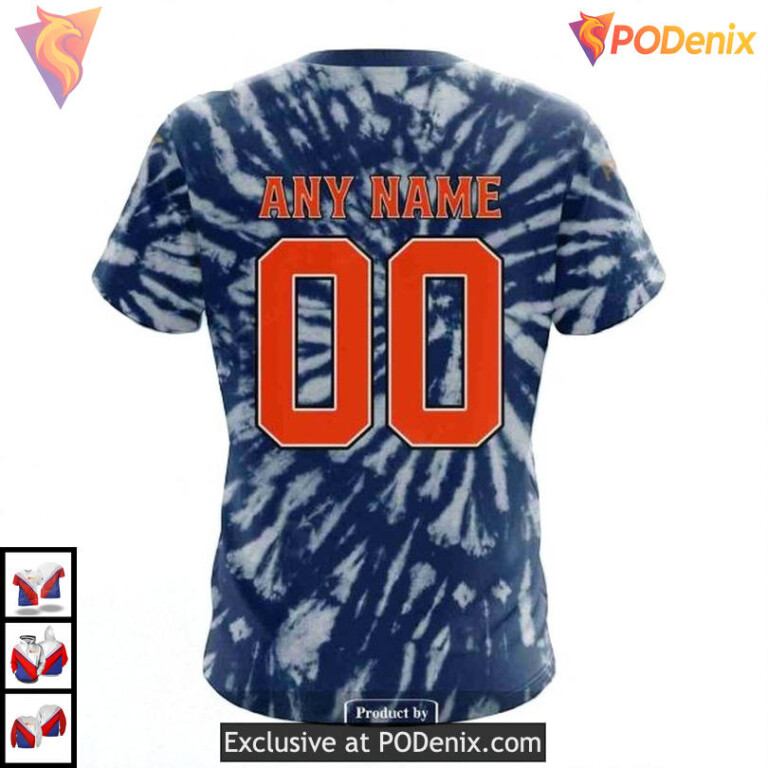 Retro Tie Dye Vintage Look NHL Retro Edmonton Oilers Hoodie 3D - 3