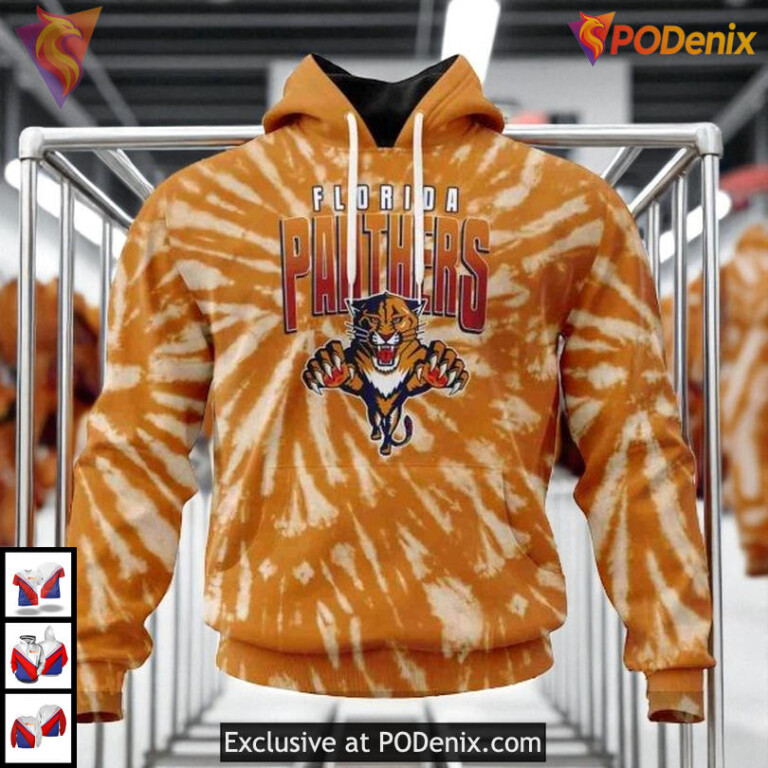 Retro Vintage Tie Dye Artwork Custom Florida Panthers Personalized 3D Hoodie