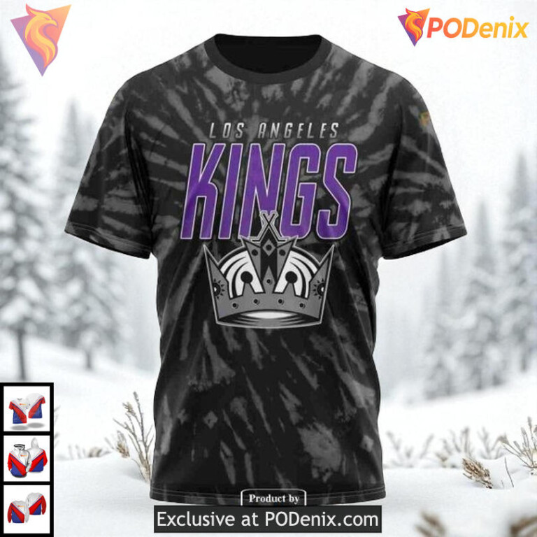 Retro Vintage Tie Dye Edition Custom Los Angeles Kings 3D Hoodie NHL 3D - 3