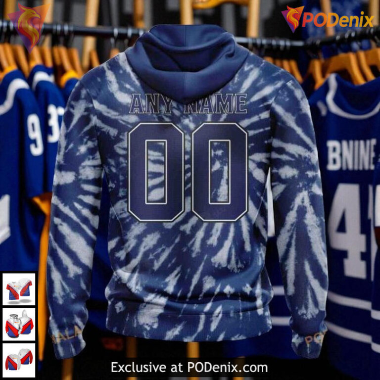 Retro Vintage Tie Dye Holiday Toronto Maple Leafs Hoodie, Custom NHL 3D Apparel - 1
