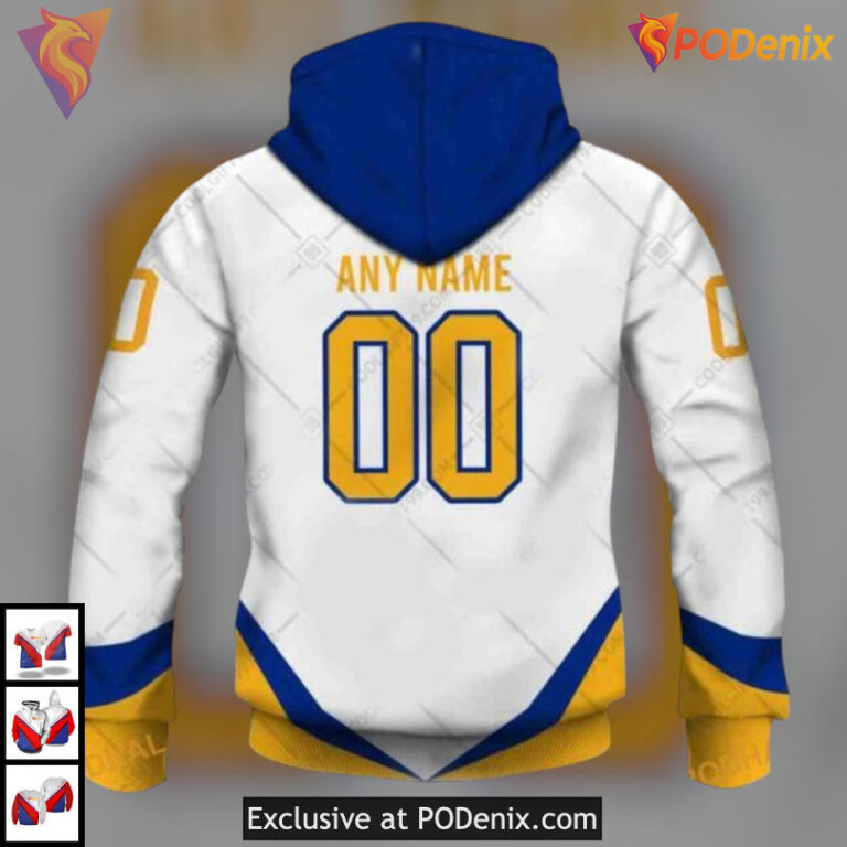 Reverse Retro 2025 Kit Edition NHL Buffalo Sabres Pullover Hoodie Custom 3D - 2