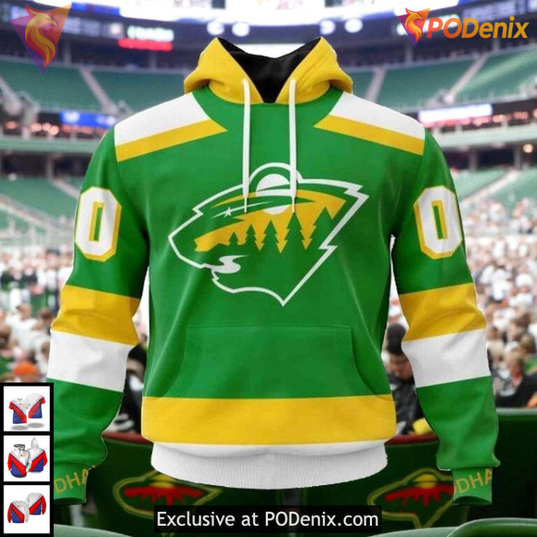 Reverse Retro 2025 Kit Edition NHL Minnesota Wild Youth Hoodie 3D