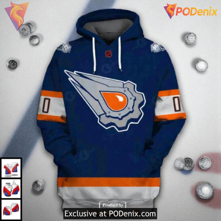 Reverse Retro Name Number Edition NHL Edmonton Oilers Holiday Hoodie 3D - 1