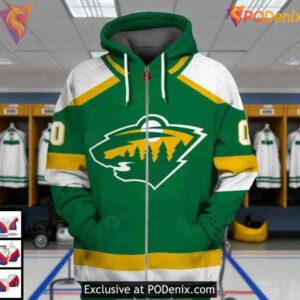 Reverse Retro Name Number Edition NHL Minnesota Wild Holiday Hoodie 3D