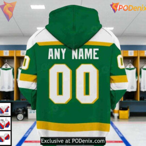 Reverse Retro Name Number Edition NHL Minnesota Wild Holiday Hoodie 3D - 1