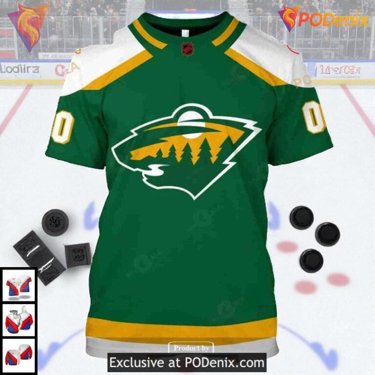 Reverse Retro Name Number Edition NHL Minnesota Wild Holiday Hoodie 3D - 2