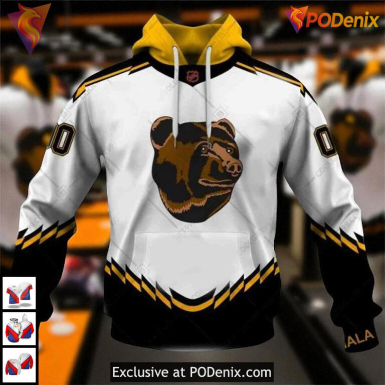 Reverse Retro NHL Boston Bruins Youth All Over Print Hoodie 3D