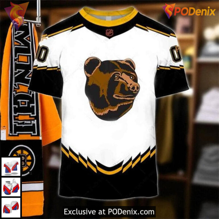 Reverse Retro NHL Boston Bruins Youth All Over Print Hoodie 3D - 1
