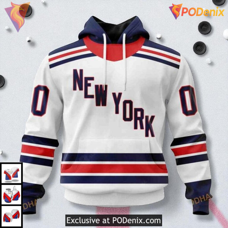 Reverse Retro Redesign Classic Look With A New York Rangers Unisex Hoodie 3D
