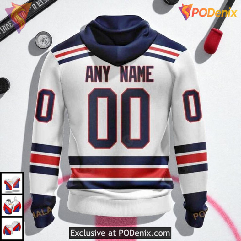 Reverse Retro Redesign Classic Look With A New York Rangers Unisex Hoodie 3D - 1