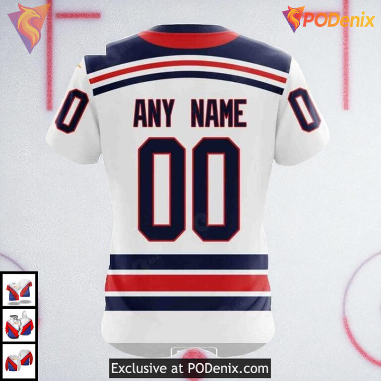 Reverse Retro Redesign Classic Look With A New York Rangers Unisex Hoodie 3D - 3