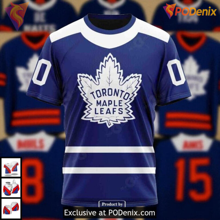 Reverse Retro Redesign Custom NHL Toronto Maple Leafs Hoodie, 3D Fan Shirt - 2