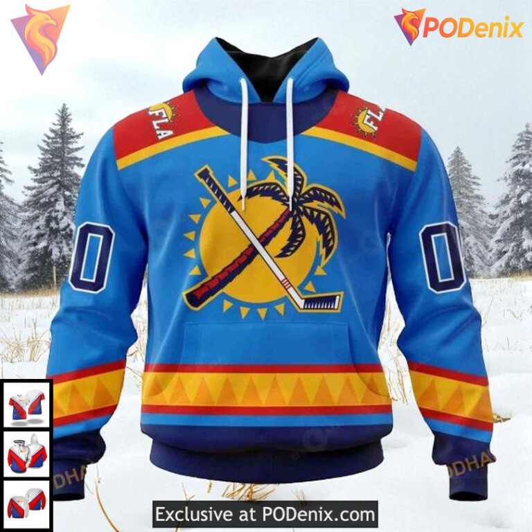 Reverse Retro Redesign Tribute Custom Florida Panthers All Over Print Hoodie