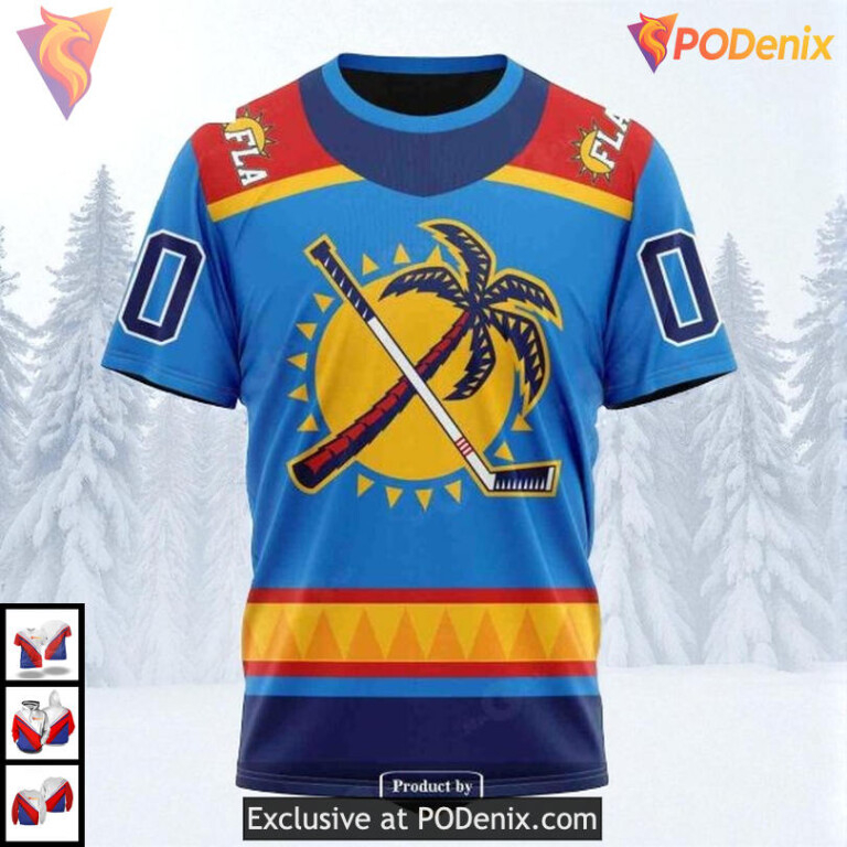 Reverse Retro Redesign Tribute Custom Florida Panthers All Over Print Hoodie - 2