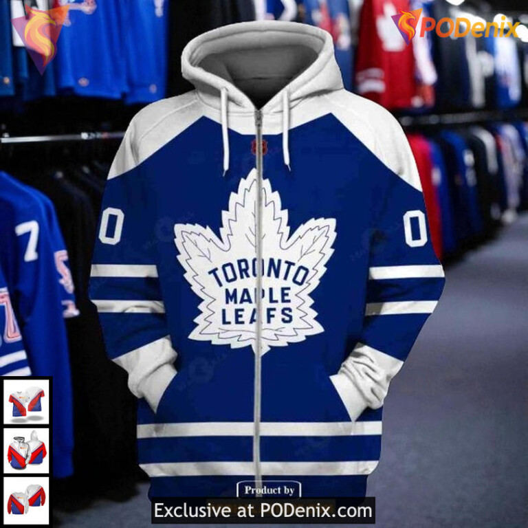 Reverse Retro Toronto Maple Leafs Christmas Hoodie, Custom Name Number 3D Design