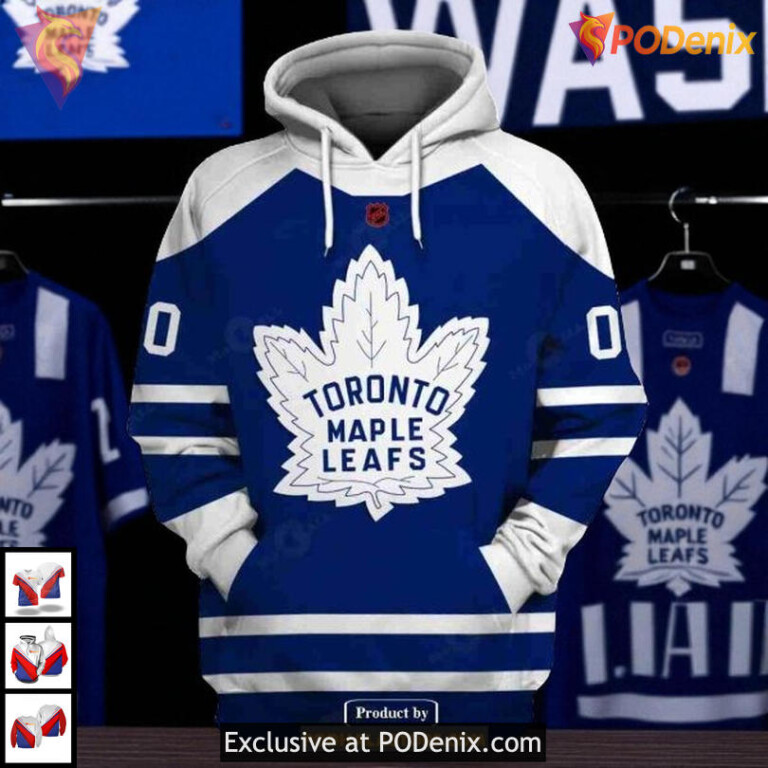 Reverse Retro Toronto Maple Leafs Christmas Hoodie, Custom Name Number 3D Design - 1