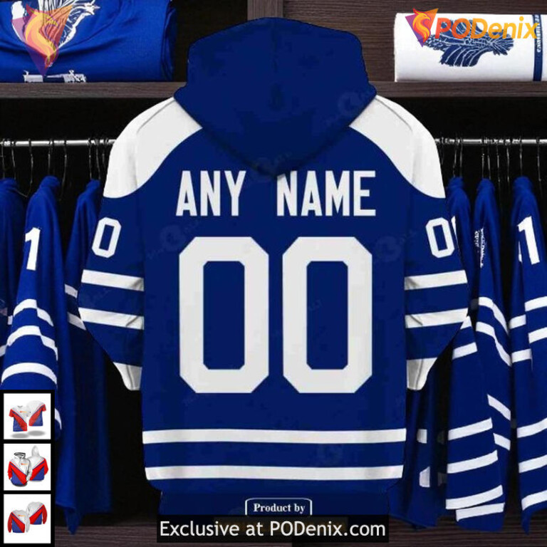 Reverse Retro Toronto Maple Leafs Christmas Hoodie, Custom Name Number 3D Design - 2