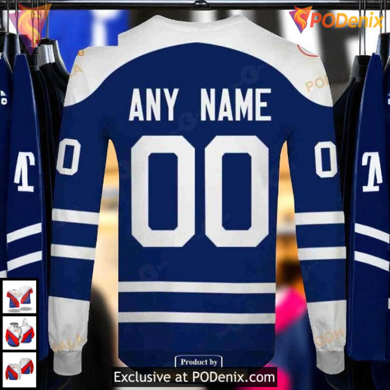 Reverse Retro Toronto Maple Leafs Christmas Hoodie, Custom Name Number 3D Design - 4