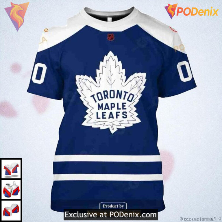 Reverse Retro Toronto Maple Leafs Christmas Hoodie, Custom Name Number 3D Design - 5