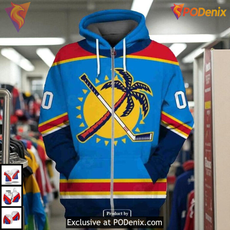 Reverse Retro Tribute Custom Name Number Florida Panthers Holiday Hoodie NHL 3D