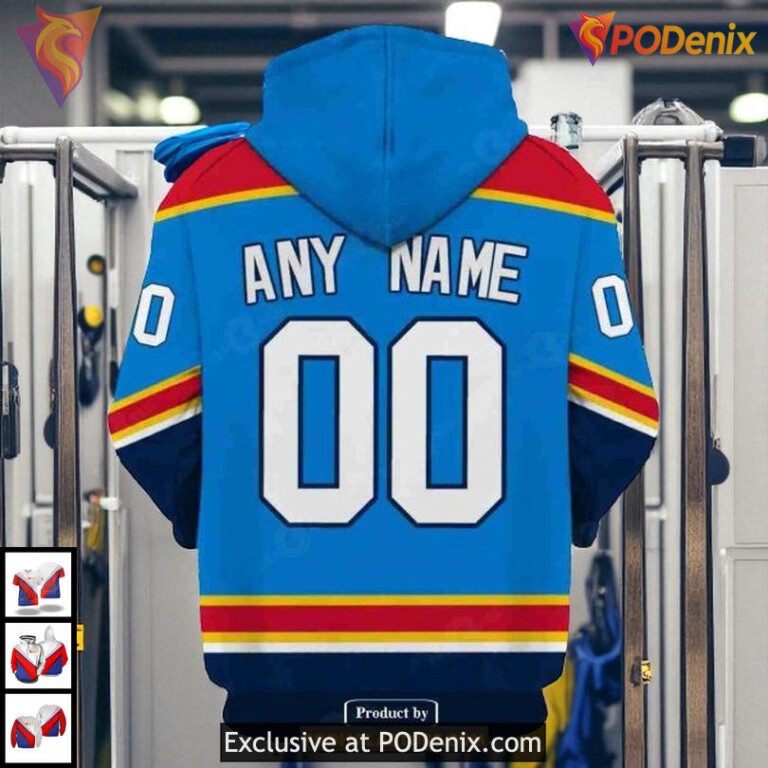 Reverse Retro Tribute Custom Name Number Florida Panthers Holiday Hoodie NHL 3D - 2