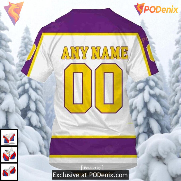 Reverse Retro Tribute Custom Name Number Los Angeles Kings Winter Hoodie NHL 3D - 3